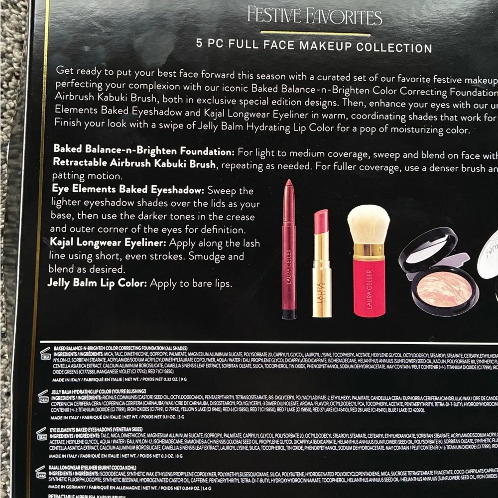 New in Box Laura Geller Festive Favorites 5 Piece Makeup Collection, Porcelain - Picture 5 of 8